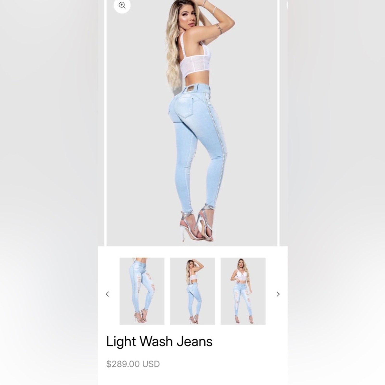 Other Pitbull High Waisted Light Wash Blue Ripped Distressed Jeans Size 23" - 4 Thumbnail