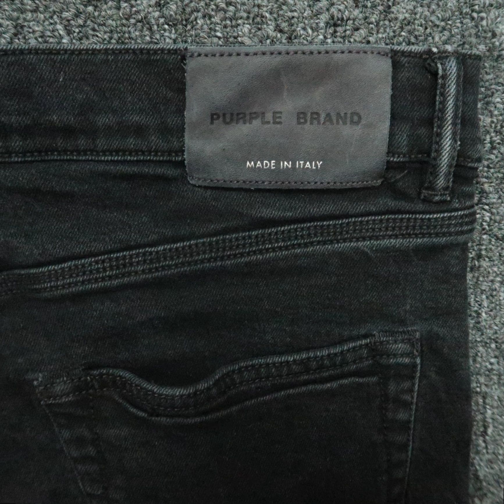J Brand Purple Brand Jeans Mens 36x34 Black P001 5 Pocket Limited Edition Button Fly Shirt/Jeans (note: structural issue) Size US 36 / EU 52 - 6 Thumbnail