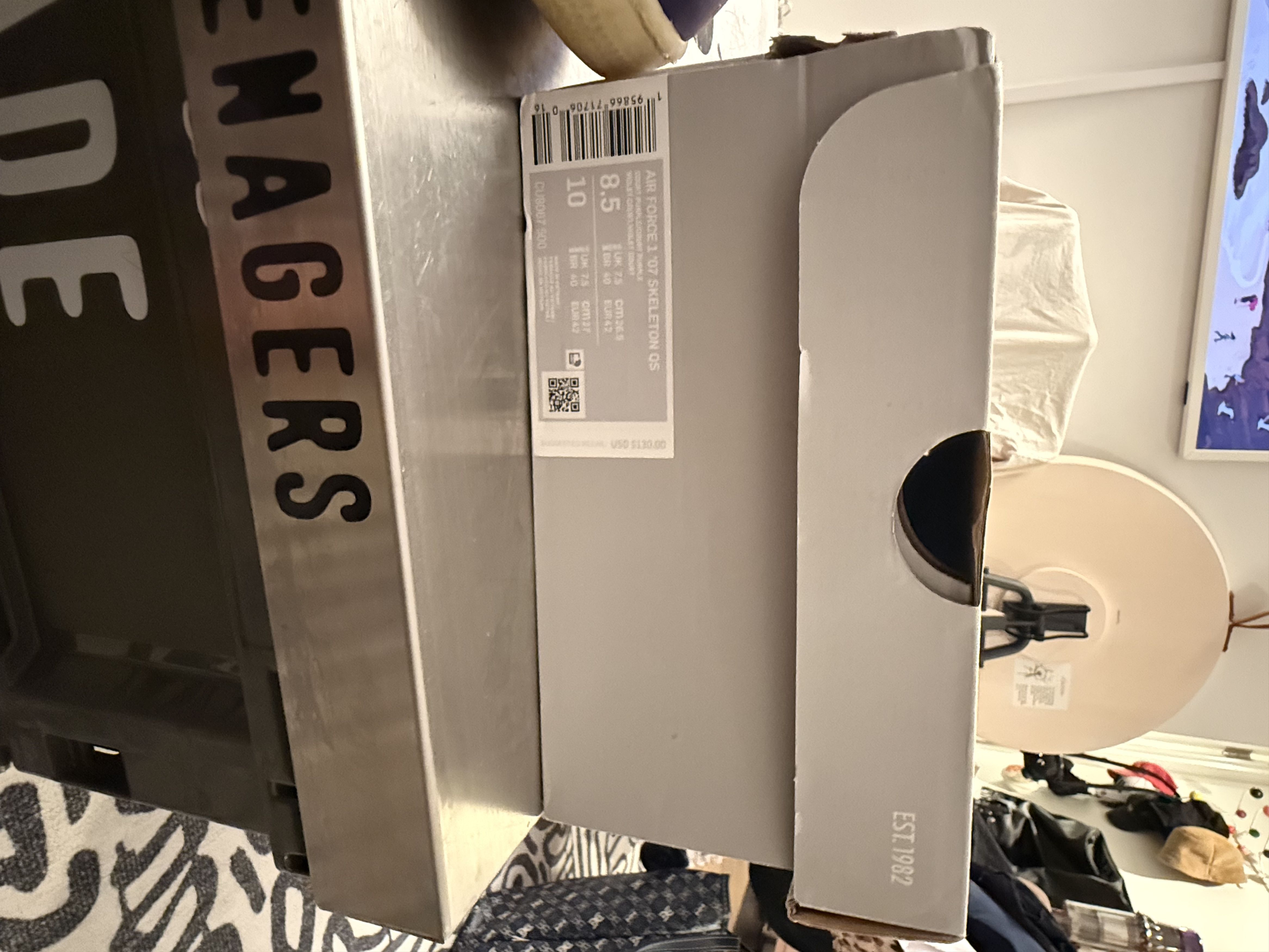 Nike NIKE AIR FORCE 1 07 SKELETON QS Size US 8.5 / EU 41-42 - 2 Thumbnail