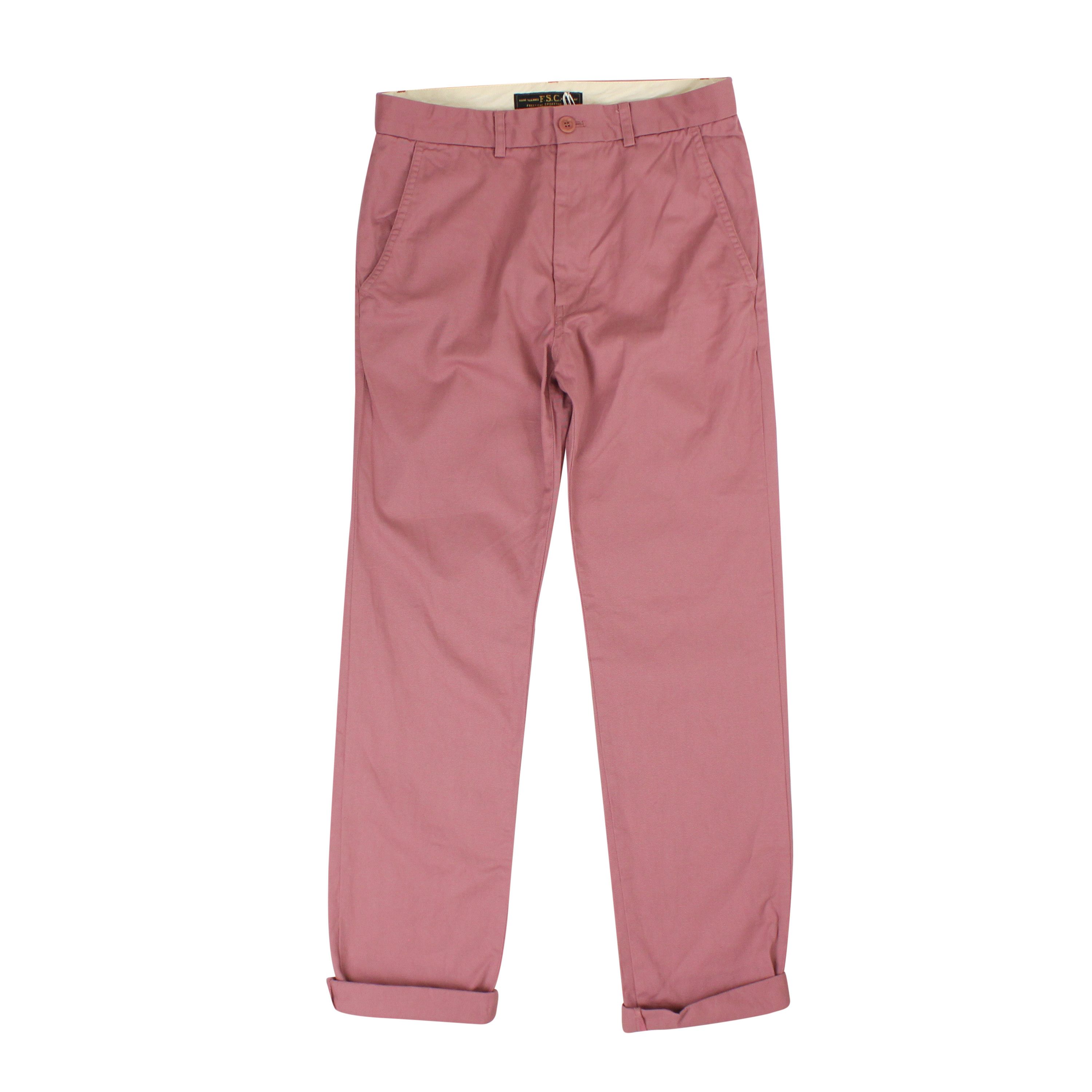 image of Freemans Sporting Club Mauve Cotton Canvas Pants Size 29, Men's