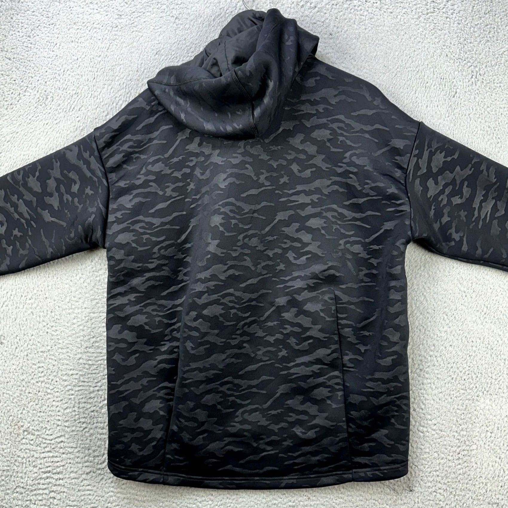 Fabletics Fabletics Hoodie Mens L Black Jacket Full Zip Camo Pocket Drawstring Stretch Size US L / EU 52-54 / 3 - 2 Thumbnail