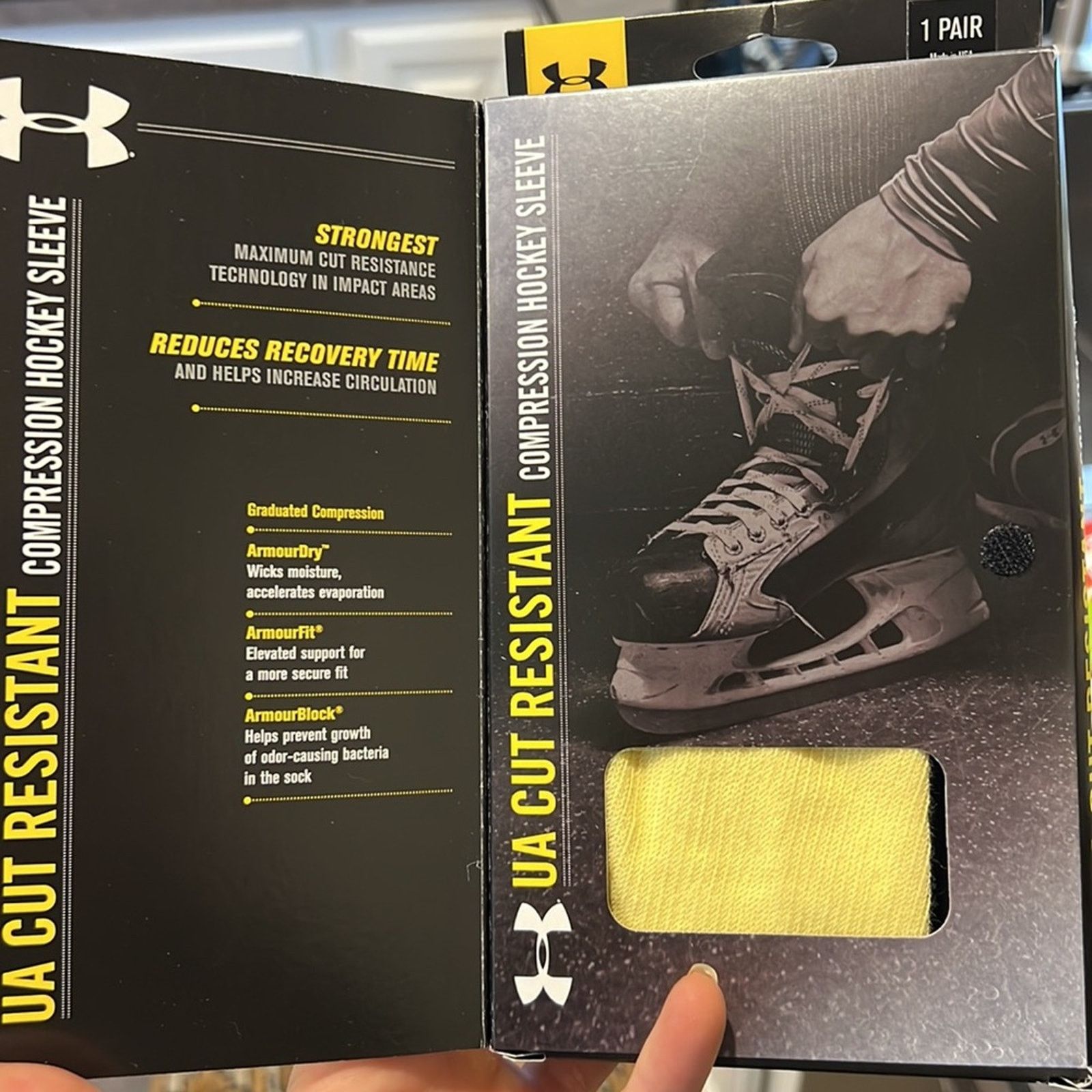 Under Armour Under Armour Cut Resistant Compression Hockey Sleeve size LG Size ONE SIZE - 5 Thumbnail