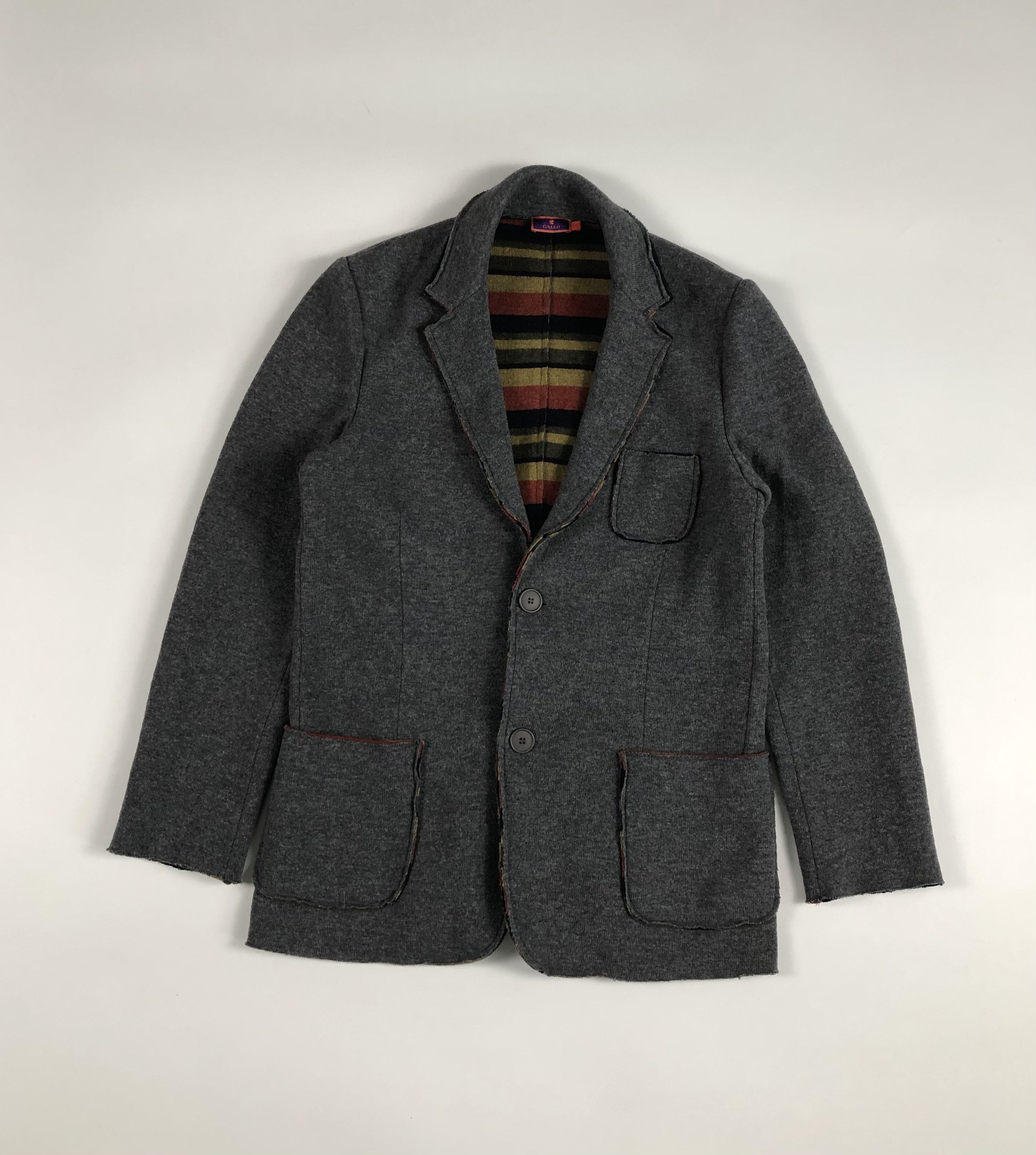 Other Gallo Wool-Blend Unfinished Edges Blazer Size 52R - 6 Thumbnail