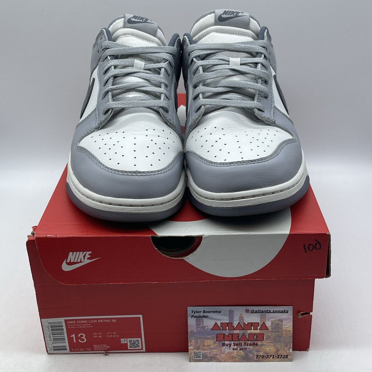 Nike Dunk low light carbon Size US 13 / EU 46 - 2 Thumbnail