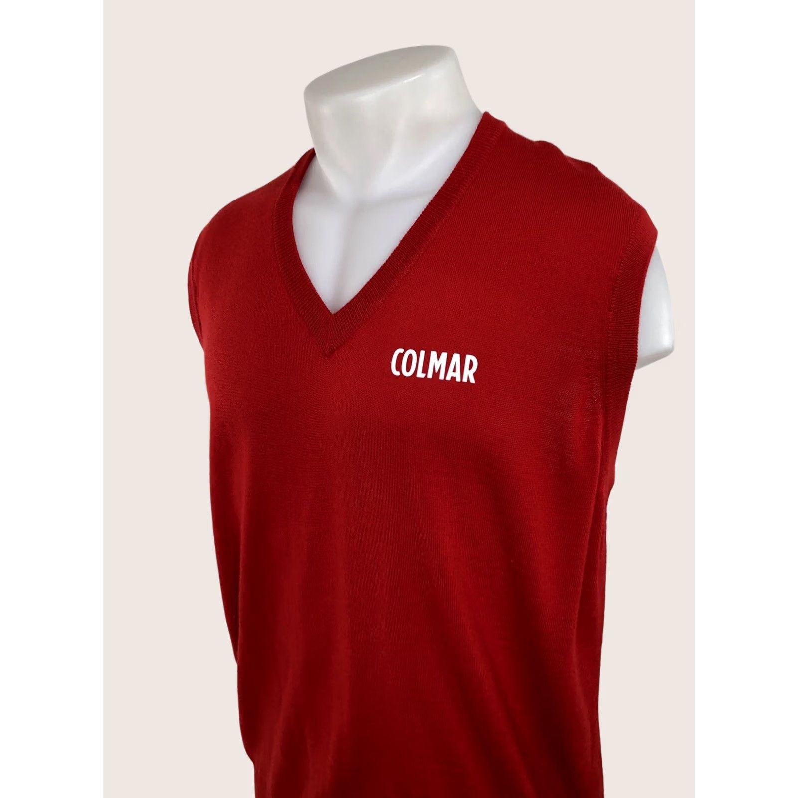 Colmar COLMAR WOOL BLEND NEW w TAGS Mens XL Sweater Vest Red Pullover Wool 23" Pit to Pit 29" Length A8 Size US XL / EU 56 / 4 - 1 Thumbnail