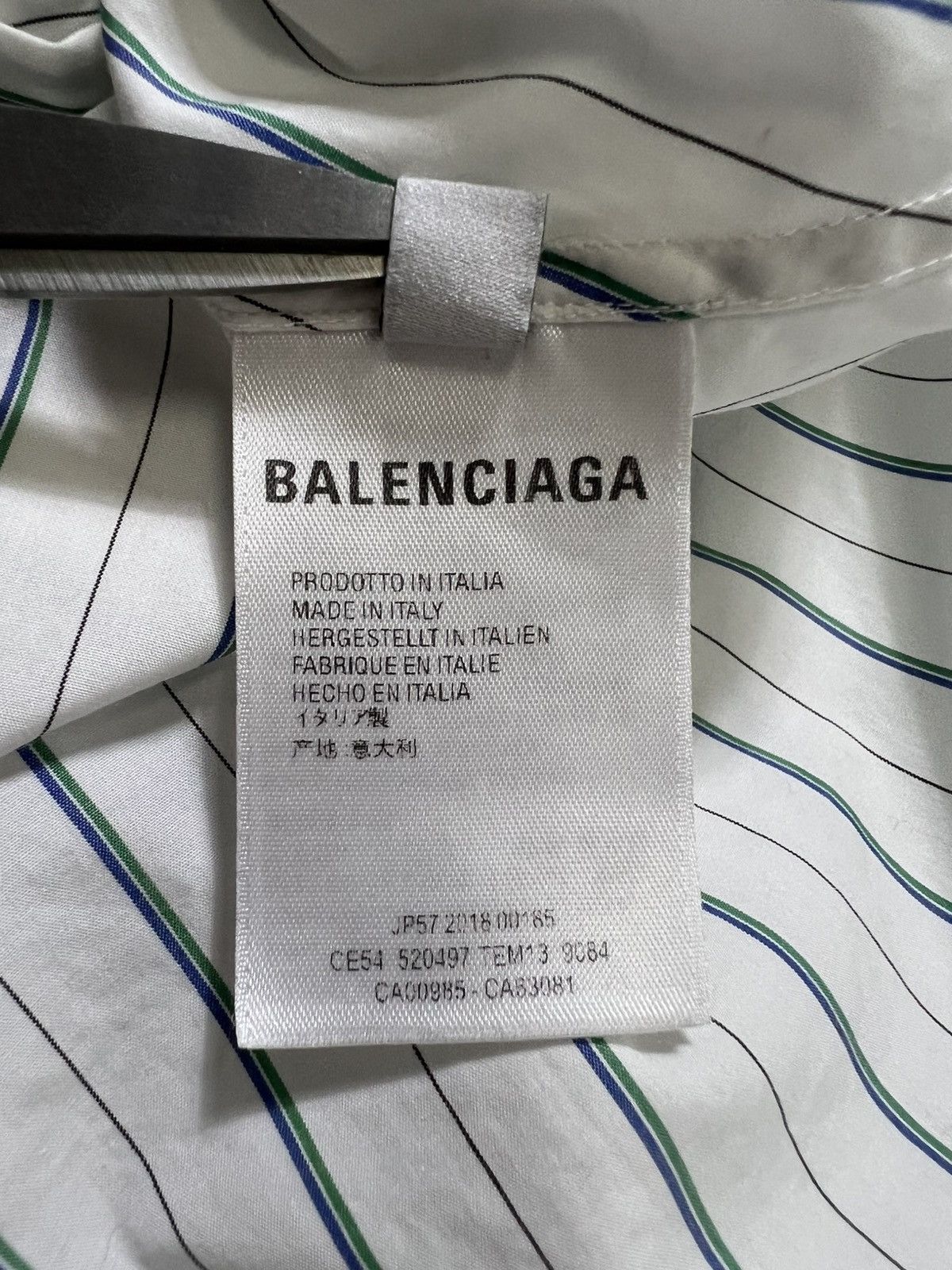 Balenciaga Balenciaga - Back Logo Bow Tie Stripe Longsleeve Shirt Size XXS / US 00 / IT 34 - 17 Thumbnail