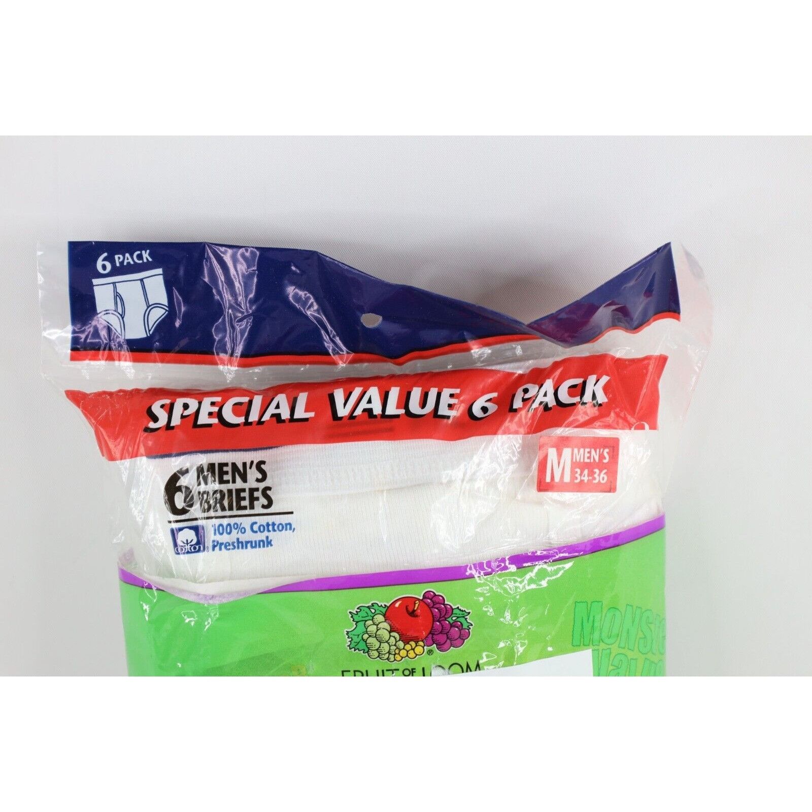 Fruit Of The Loom Deadstock Vintage 90s Fruit of the Loom 6 Pack Cotton Briefs Size ONE SIZE - 2 Thumbnail