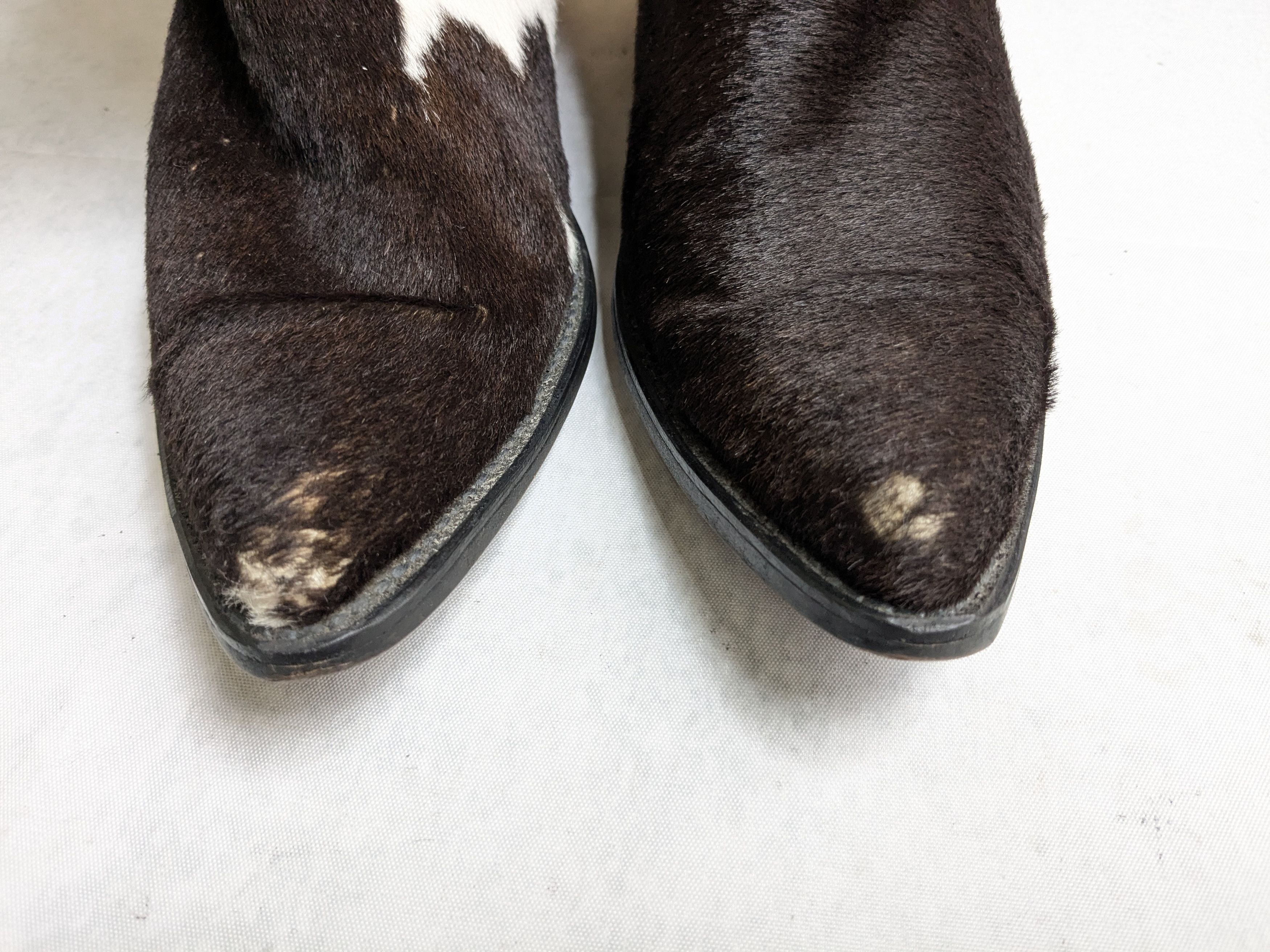 Vintage Vintage Cowboy Boots Calf Hair 9.5 D Black White Brown Size US 9.5 / EU 42-43 - 4 Thumbnail