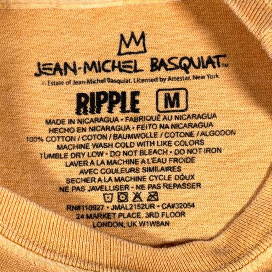 Ripple Junction Jean Michel Basquiat Shirt Adult MEDIUM Brown Jazz Music Trumpet Long Sleeve Art Size US M / EU 48-50 / 2 - 3 Thumbnail