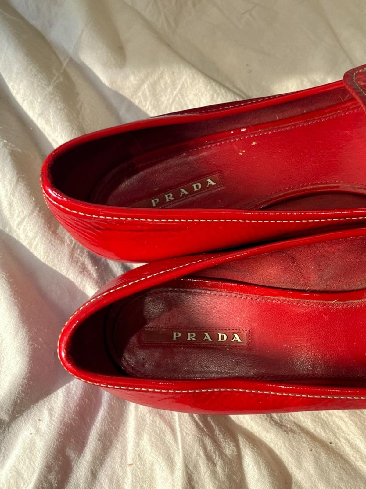 Prada PRADA Red Patent Leather Heels / Loafers (Women’s) Size US 10 / IT 40 - 5 Thumbnail