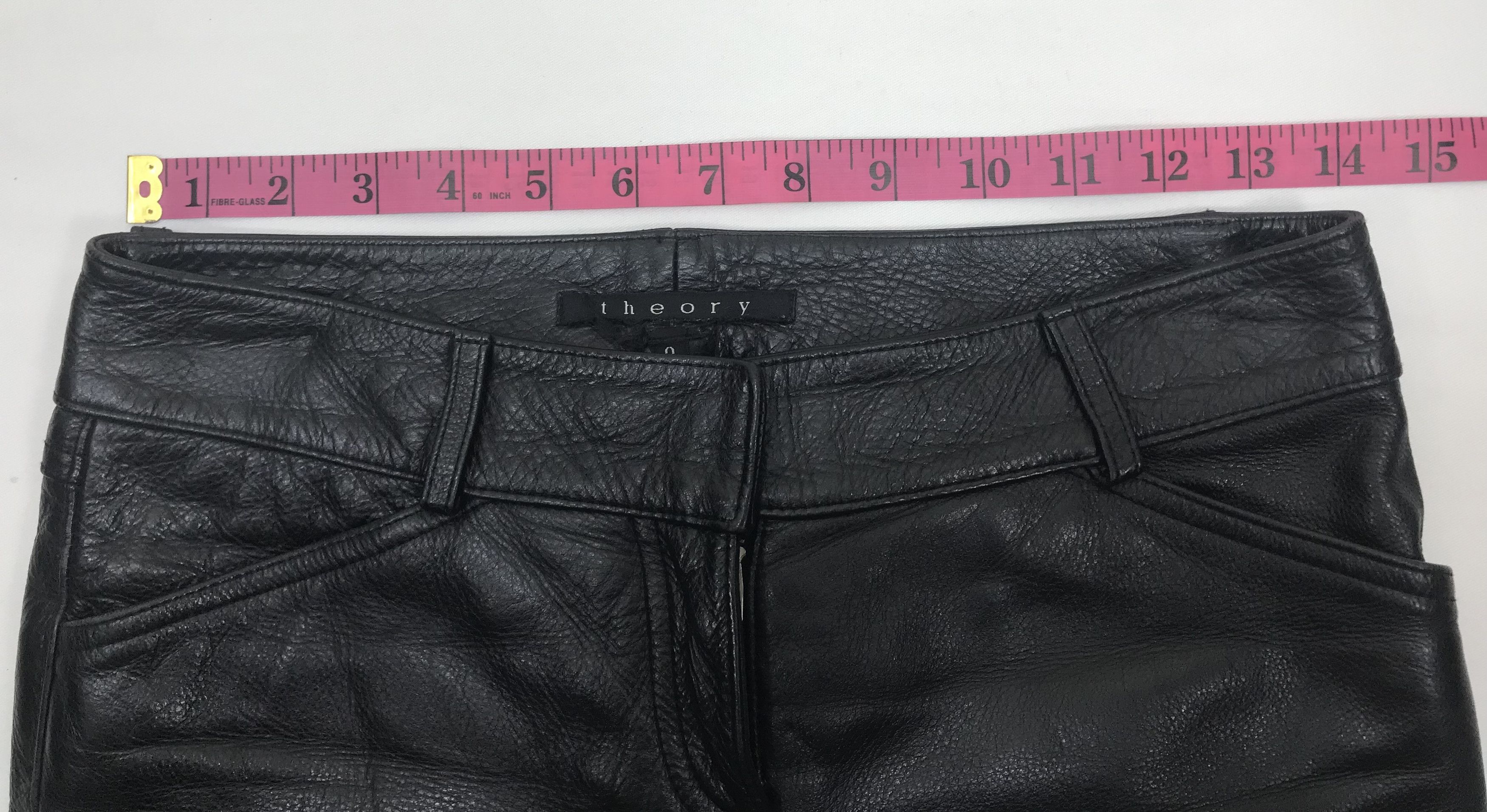 Theory Vintage Theory Black Leather Pants Size 26" / US 2 / IT 38 - 15 Thumbnail