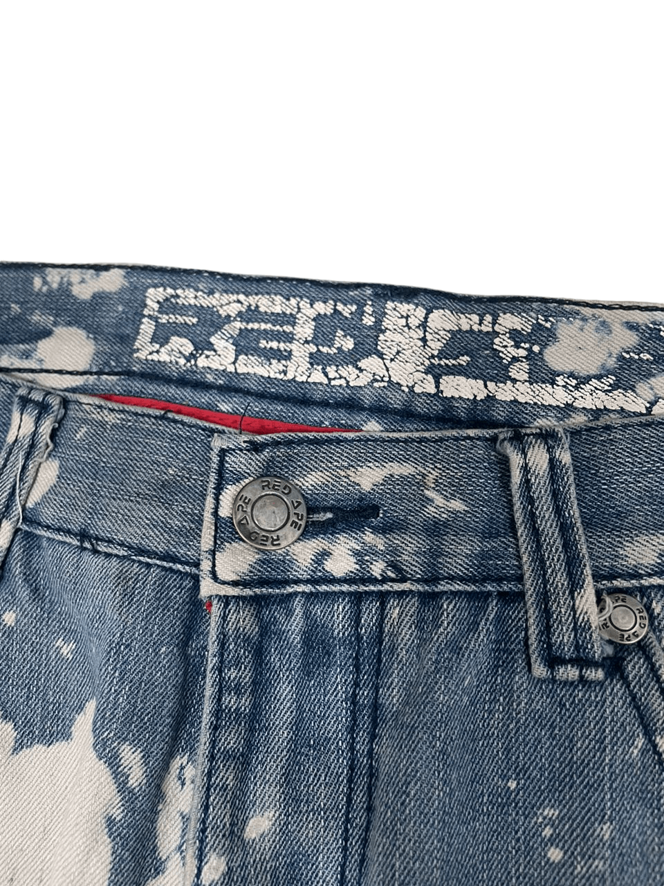 Japanese Brand 💥Acid Wash Red Ape Denim 💥 Size US 37 - 8 Thumbnail
