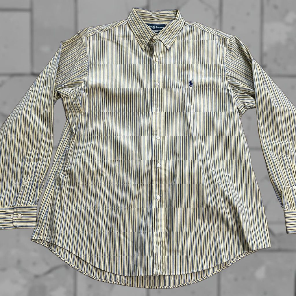 Ralph Lauren RALPH LAUREN Custom Fit Long Sleeve Striped Button-Up Shirt Mens Size 17 Multicolor Size US XL / EU 56 / 4 - 1 Thumbnail