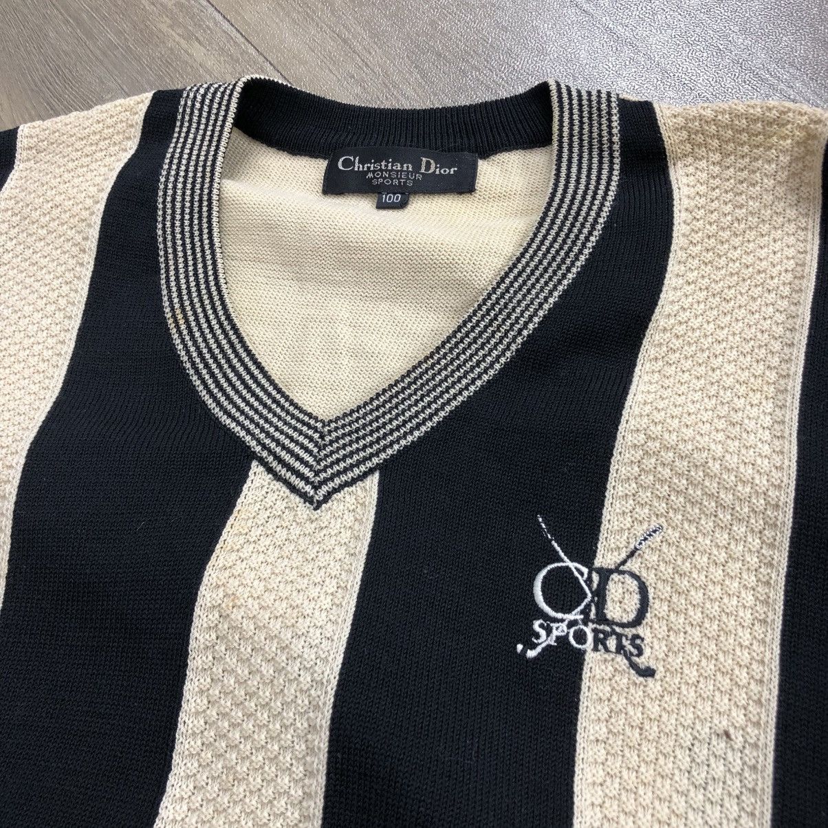 Christian Dior Monsieur Vintage Christian Dior Monsieur Stripe Luxury Knit Vest Size US L / EU 52-54 / 3 - 4 Thumbnail