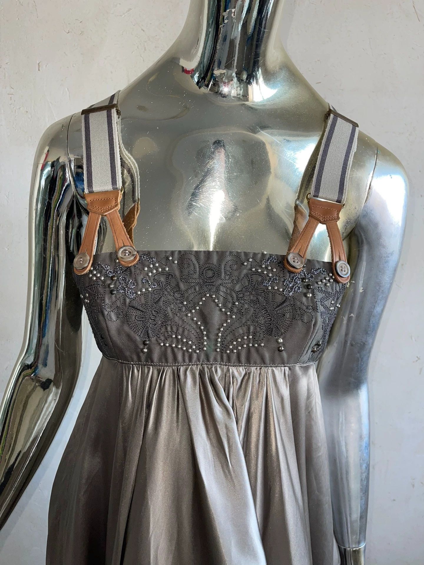Diesel Diesel Silk Beaded Pinafore Dress Italy NOS S Size S / US 4 / IT 40 - 4 Thumbnail