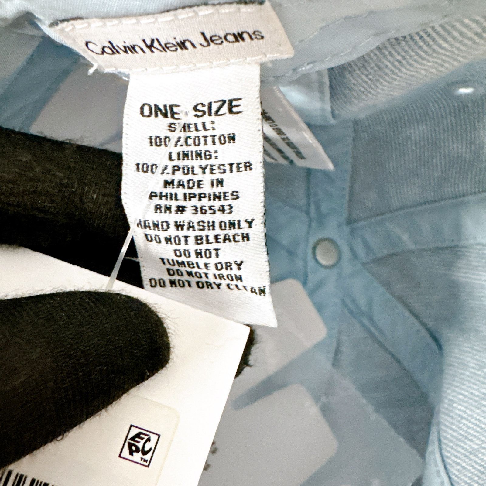 Calvin Klein Calvin Klein 4G5006G460 Washed Denim Blue Embroidered Logo Size ONE SIZE - 7 Thumbnail