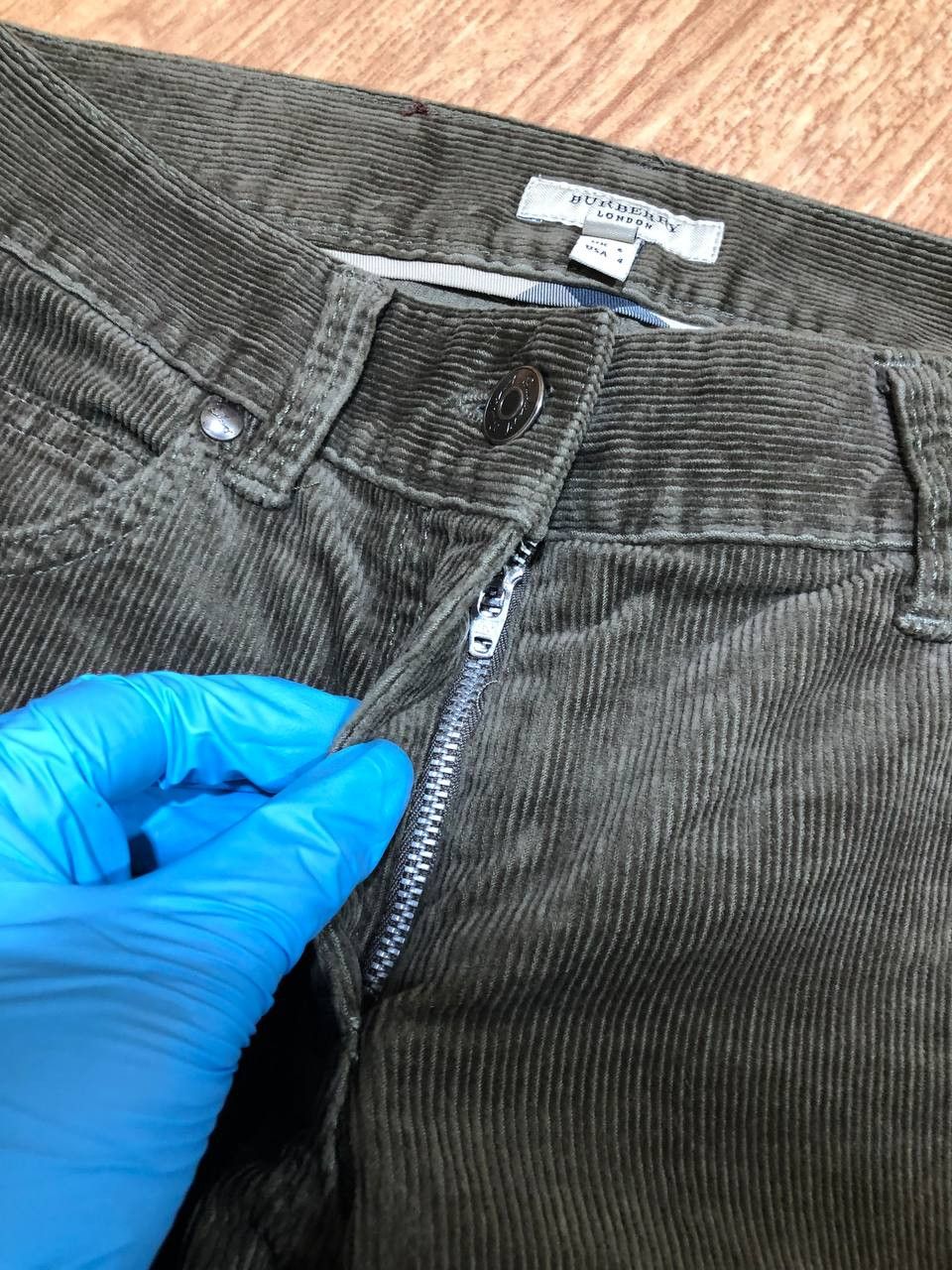 Burberry Vintage BURBERRY Womens Corduroy Chino PANTS CASUAL Size 27" / US 4 / IT 40 - 8 Thumbnail