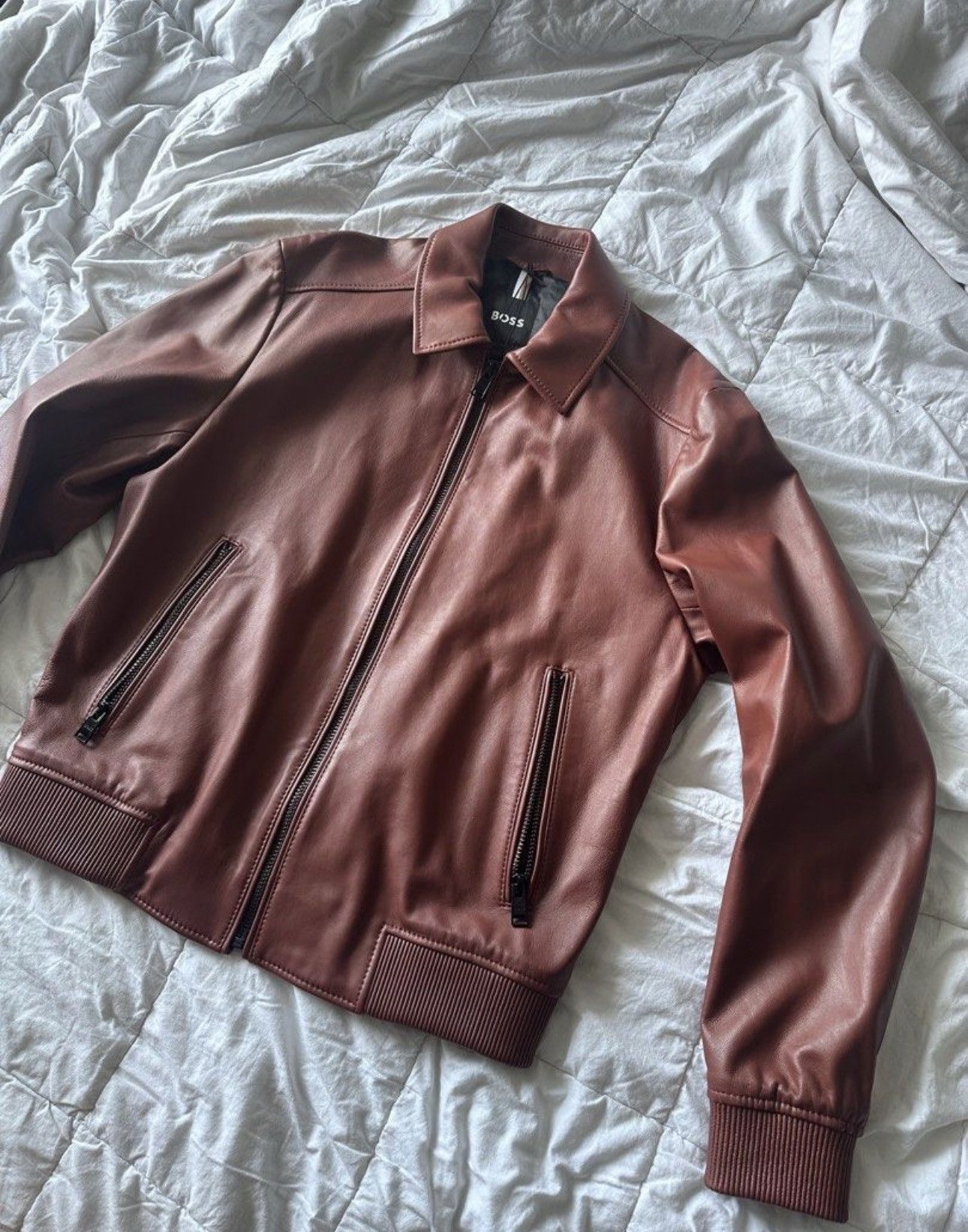 Hugo Boss Brandnew hugo boss leather Jacket Size US M / EU 48-50 / 2 - 1 Thumbnail