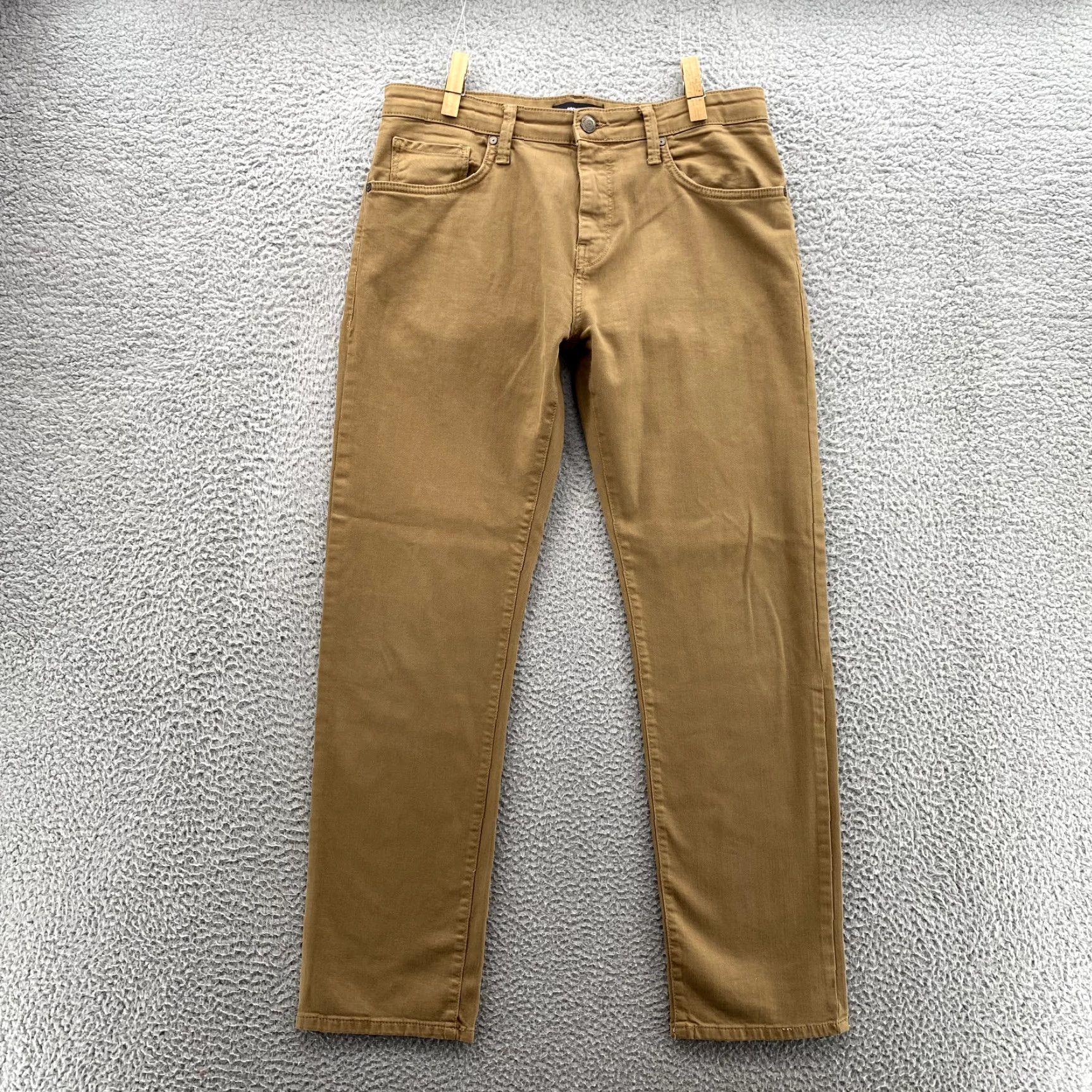 Vintage Mavi Jeans Zach Men's 32x31* Tan Twill Straight Travel Preppy Workwear Academia Jeans Size US 32 / EU 48 - 2 Thumbnail