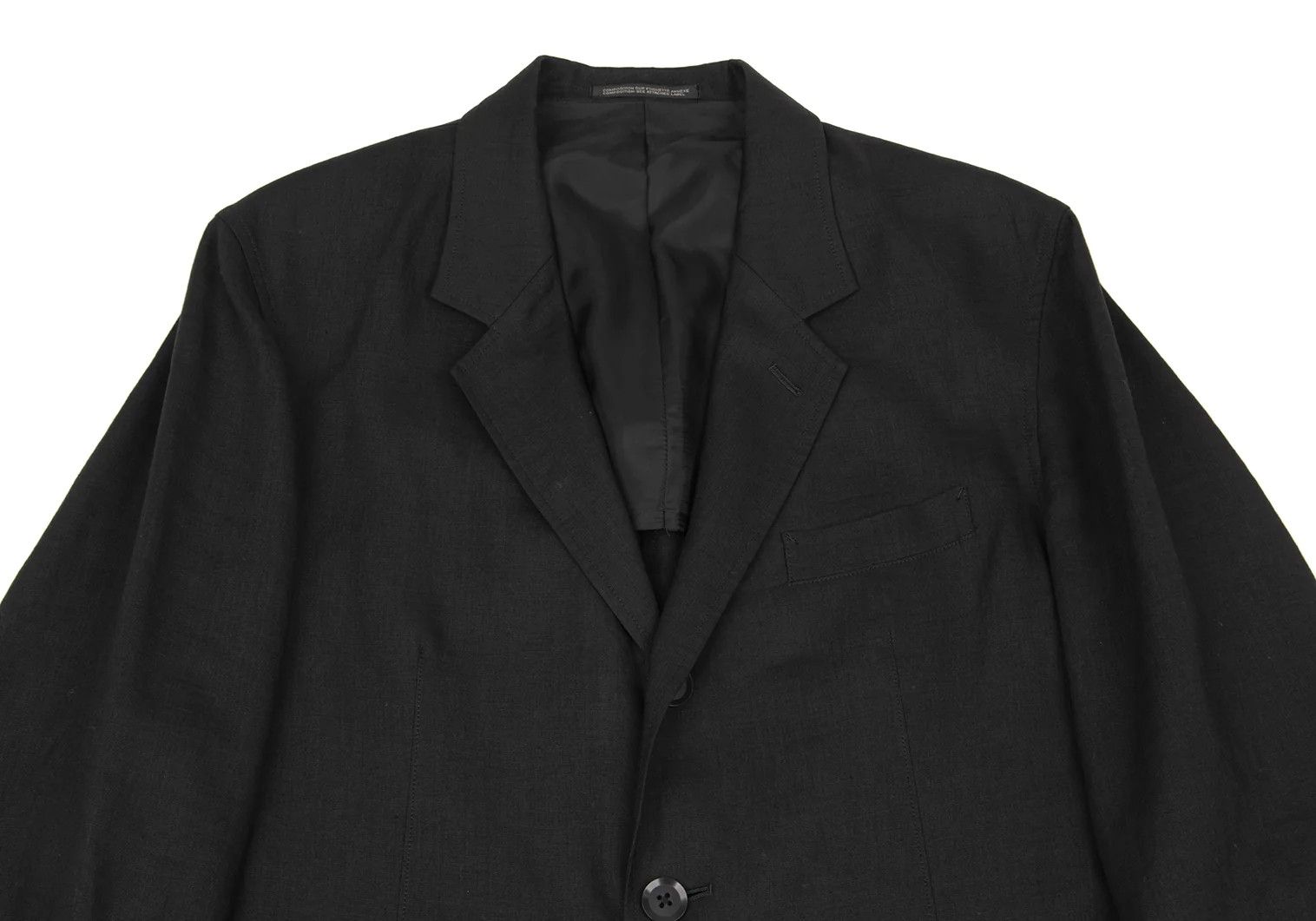 Yohji Yamamoto Yohji Yamamoto Linen Tailored Jacket Black 2 Size US M / EU 48-50 / 2 - 2 Thumbnail
