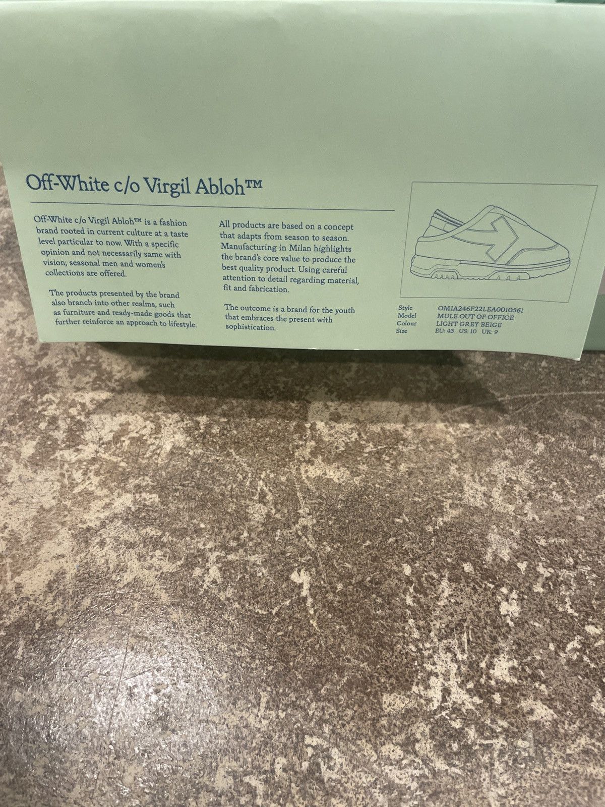 Off-White Off-White Mule Out Of Office grey beig Size US 10 / EU 43 - 7 Thumbnail