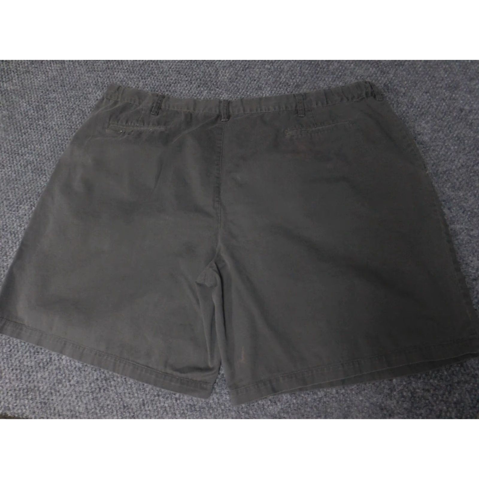 Geoffrey Beene Geoffrey Beene Mens Shorts 48 Gray Regular Chino Flat Front Cotton Knit Logo Casual Slit: N/A Size US 32 / EU 48 - 5 Thumbnail