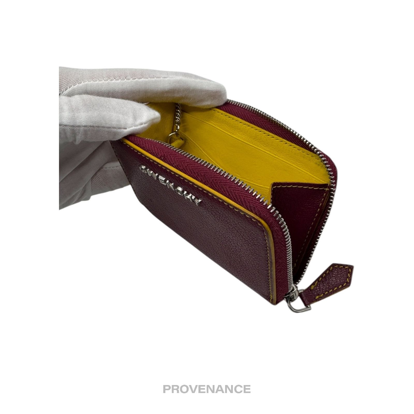 Givenchy 🔴 Givenchy Cles Zip Pouch Wallet - Red/Yellow Leather Size ONE SIZE - 8 Thumbnail