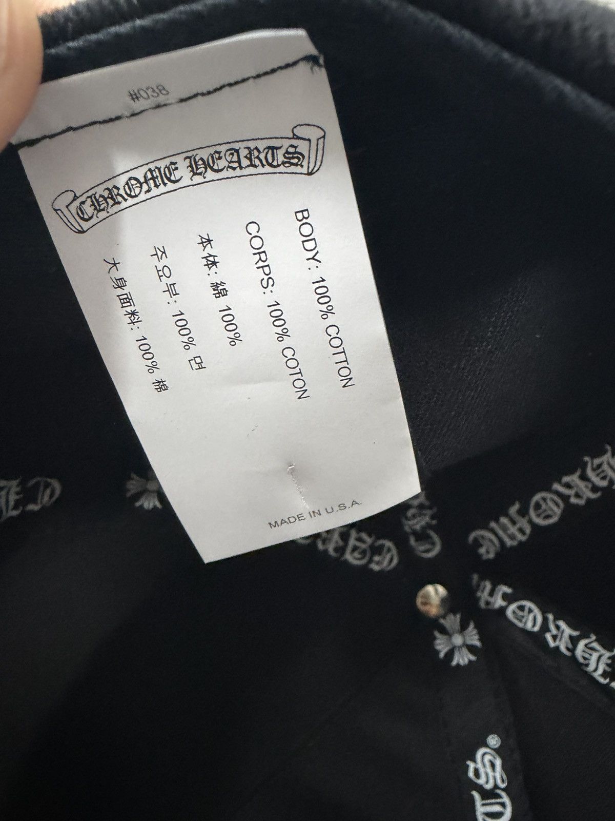 Chrome Hearts Chrome Hearts Eye Chart Hat Size ONE SIZE - 4 Thumbnail