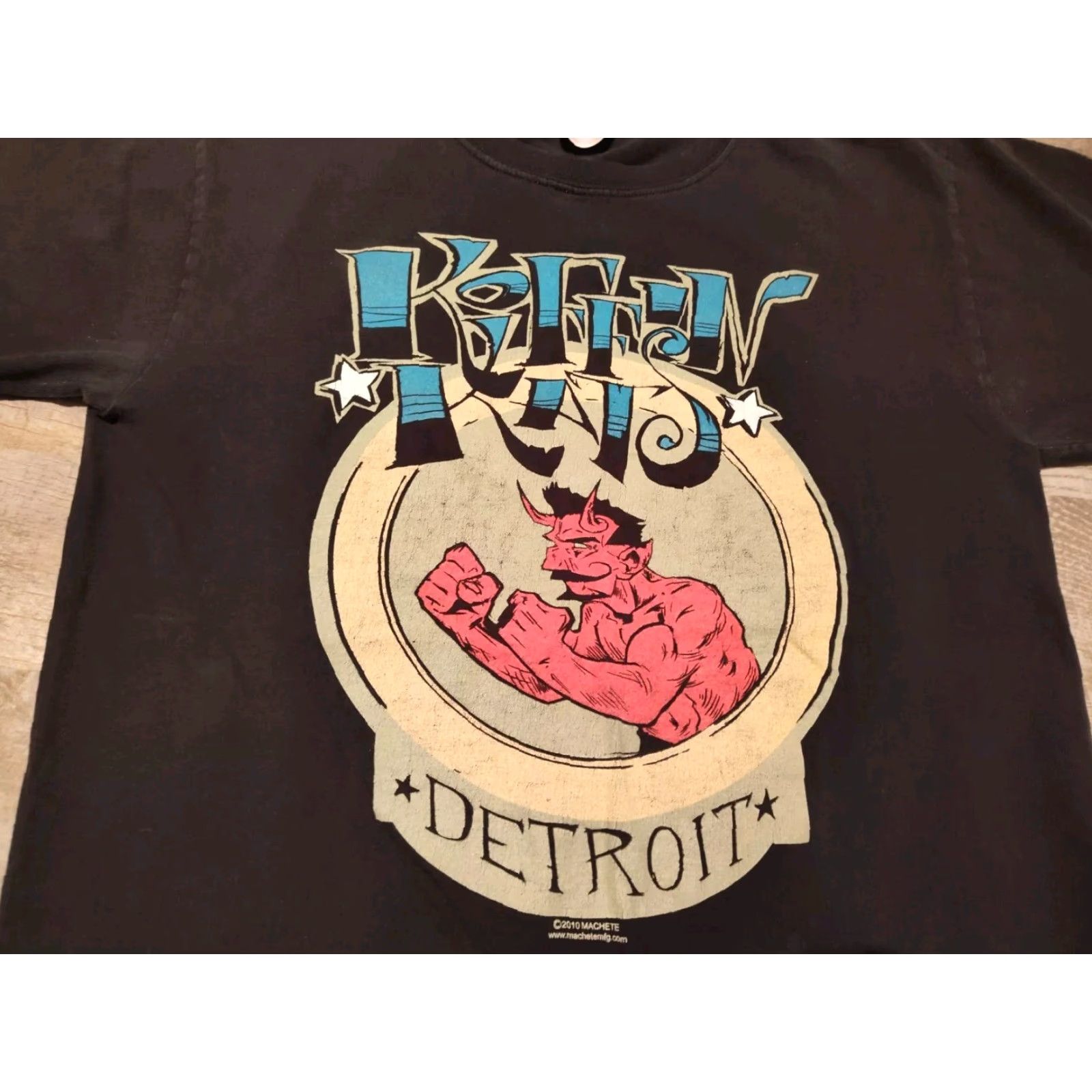 Gildan VINTAGE Koffin Kats Band T-Shirt Punk Rock Psychobilly Detroit Sz M Black Graphic Print Men Size US M / EU 48-50 / 2 - 2 Thumbnail