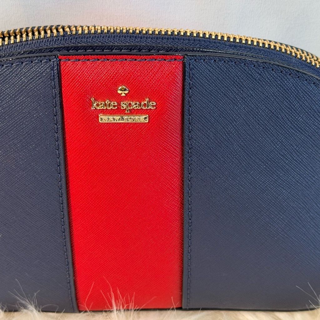 Kate Spade Kate spade navy and red stripe saffiano with gold chain Size ONE SIZE - 1 Thumbnail