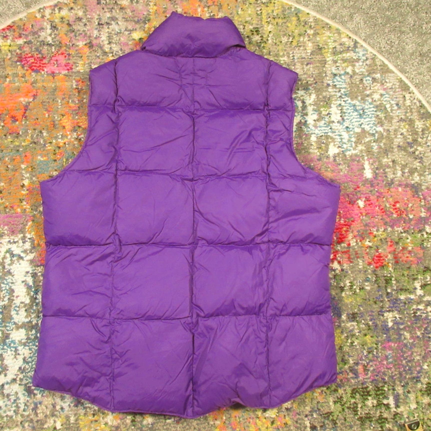 Lands' End Lands' End Down Puffer Vest Womens M Eggplant Purple Zip Front Sleeveless Quilted Insulated Pockets Mid-Length Casual, Travel, Workwear EUC Size M / US 6-8 / IT 42-44 - 2 Thumbnail