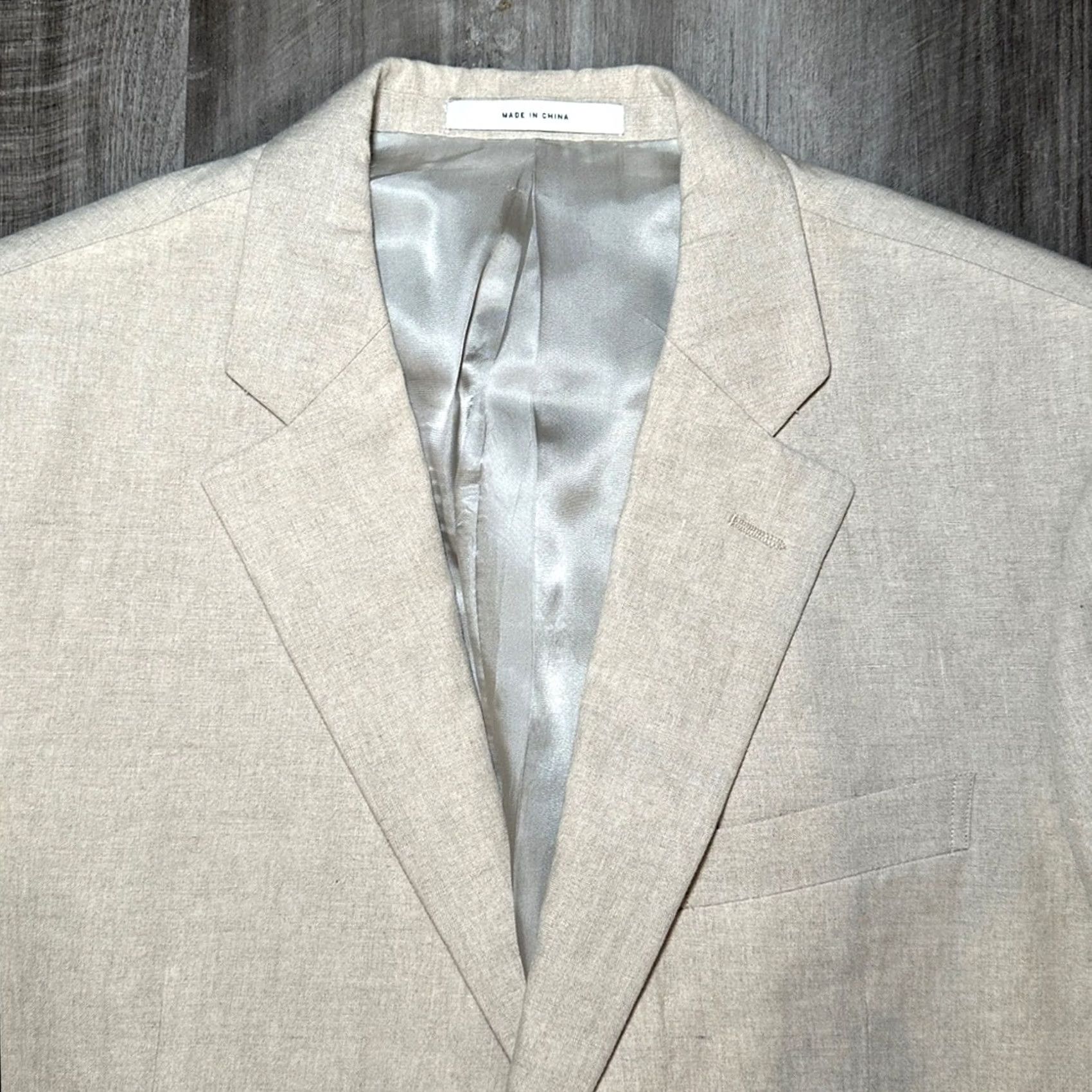 Nordstrom John W. Nordstrom Ormezzano Line Blazer Sport Coat 40R Mens Linen Cream 2 Piece Vintage Style 40R Mens Size 40R - 4 Thumbnail