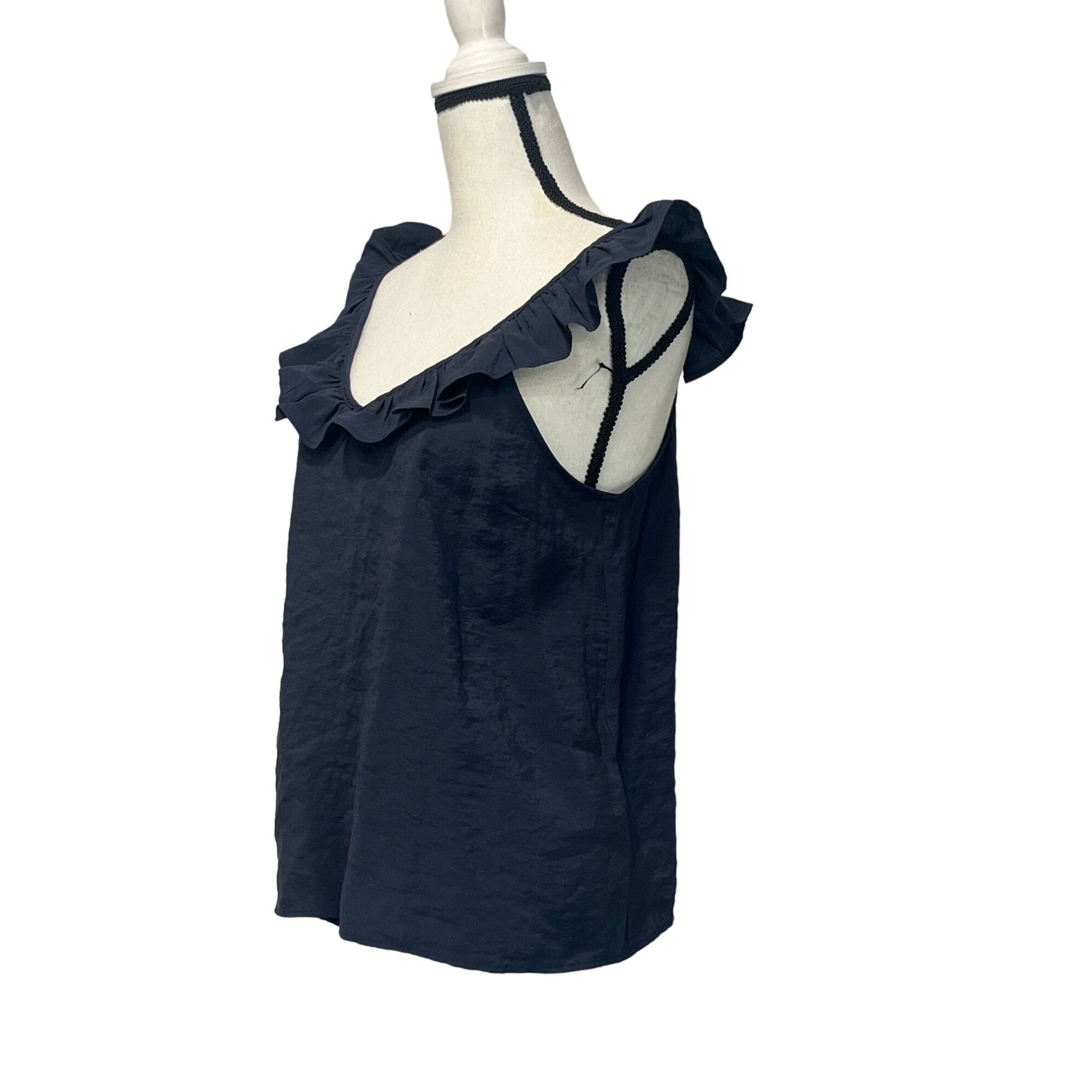 Other Vero Moda Ruffle Neck Detail Cami Top, Navy Blazer, Sz. S Size S / US 4 / IT 40 - 5 Thumbnail