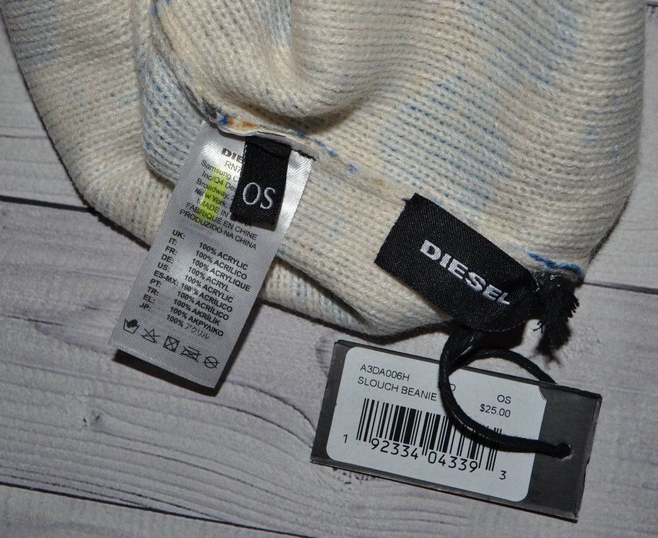 Diesel New Diesel Women’s Hat Knit Floral Blue Size OS Size ONE SIZE - 6 Thumbnail