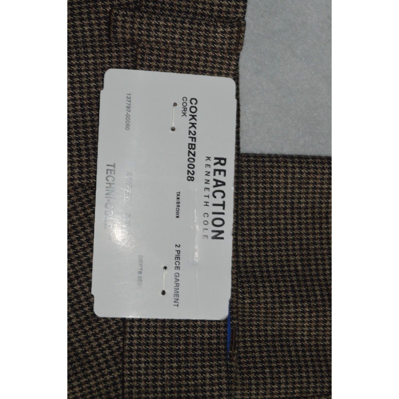 Kenneth Cole NWT Kenneth Cole Techni-Cole Pants Brown Houndstooth Slim Straight Zip Front Dress Pants Mens 40 Size US 40 / EU 56 - 5 Thumbnail