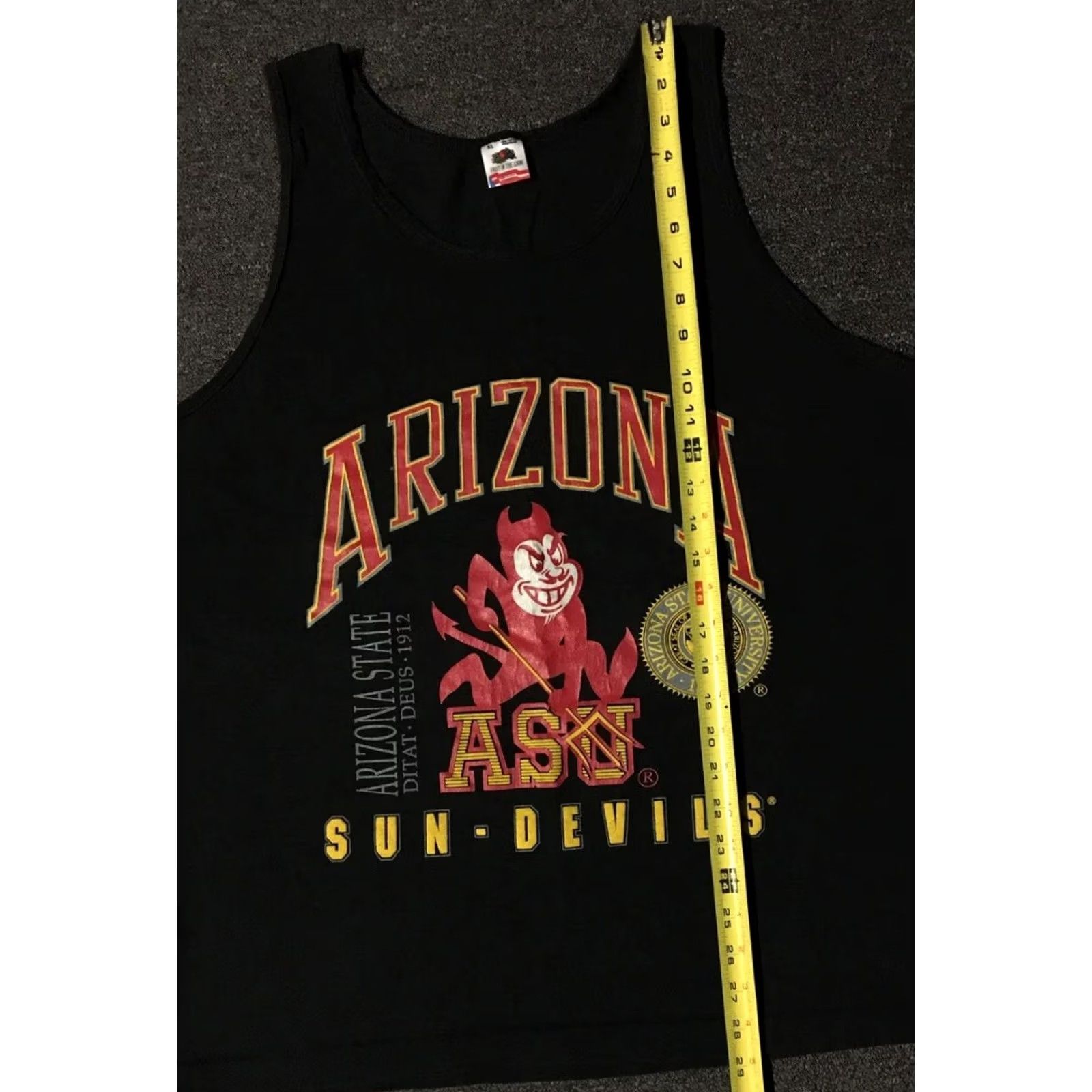 Vintage VINTAGE ASU Sun Devils Tank Top Shirt XL Black USA Single Stitch 90s 80s College Track Grunge Hip Hop Punk Retro University Sun Devils Mens Tank Top Size US XL / EU 56 / 4 - 7 Thumbnail