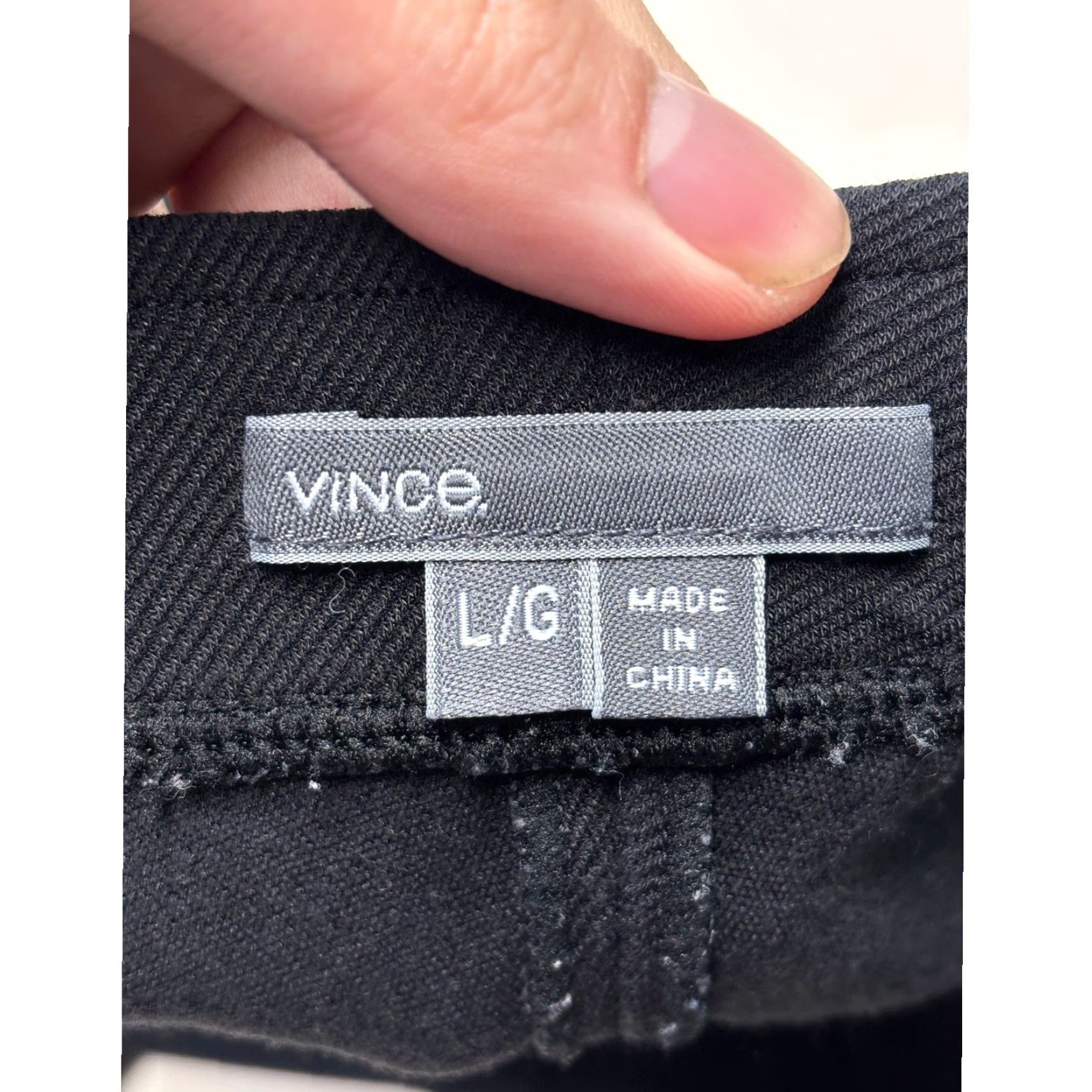 Vince Vince Black Textured Ponte Knit Leggings Slim Fit Pants Large W32 L31 Size 36" / US 14 / IT 50 - 4 Thumbnail