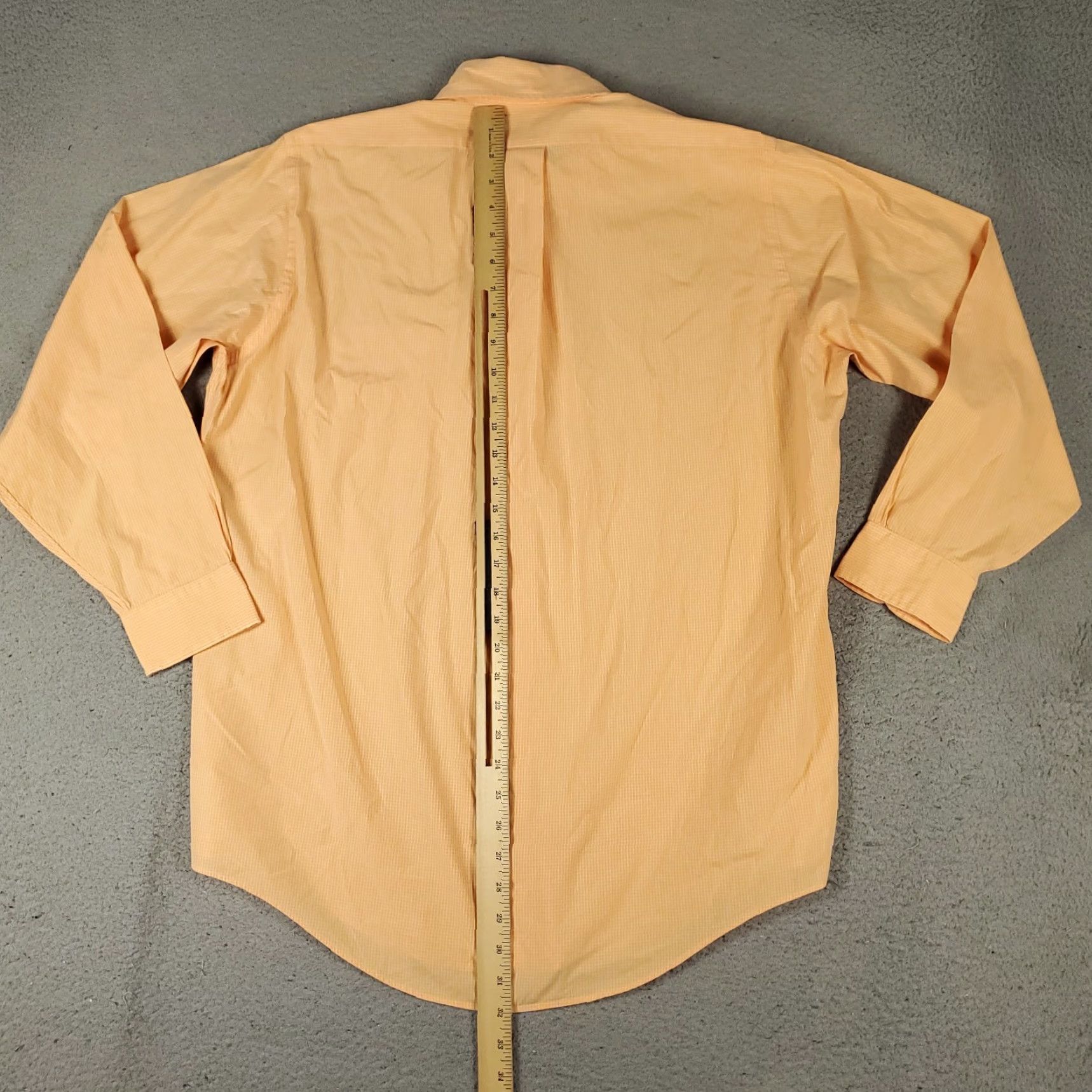 Brooks Brothers Brooks Brothers Shirt Mens 15.5 Orange Check Dress Button Up Long Sleeve Size 40R - 3 Thumbnail