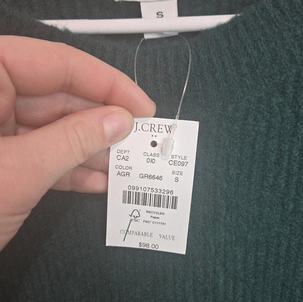 J.Crew J. Crew Dark Green Crew Neck Sweater Size S / US 4 / IT 40 - 2 Thumbnail