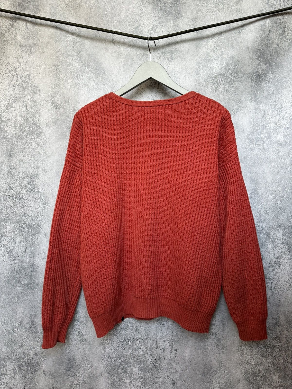 Finisterre Finisterre Waffle Knit Plaid Sweater Jumper Orange LS Size M / US 6-8 / IT 42-44 - 3 Thumbnail
