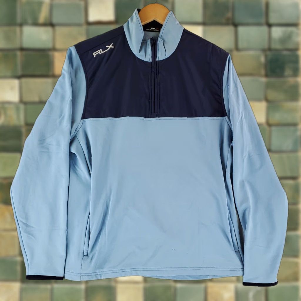 RLX Ralph Lauren RLX Shirt 1/4 Zip Ralph Lauren Pullover Long Sleeve Blue Mens L Size US L / EU 52-54 / 3 - 1 Thumbnail