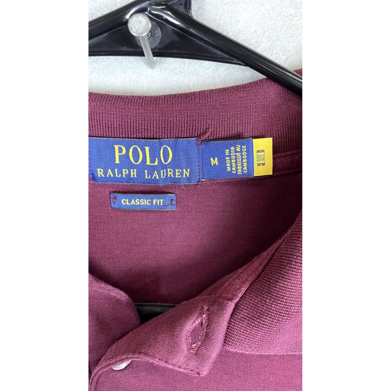 Polo Ralph Lauren Polo Ralph Lauren Shirt Mens M Maroon Long Sleeve Classic Fit Cotton Size US M / EU 48-50 / 2 - 3 Thumbnail