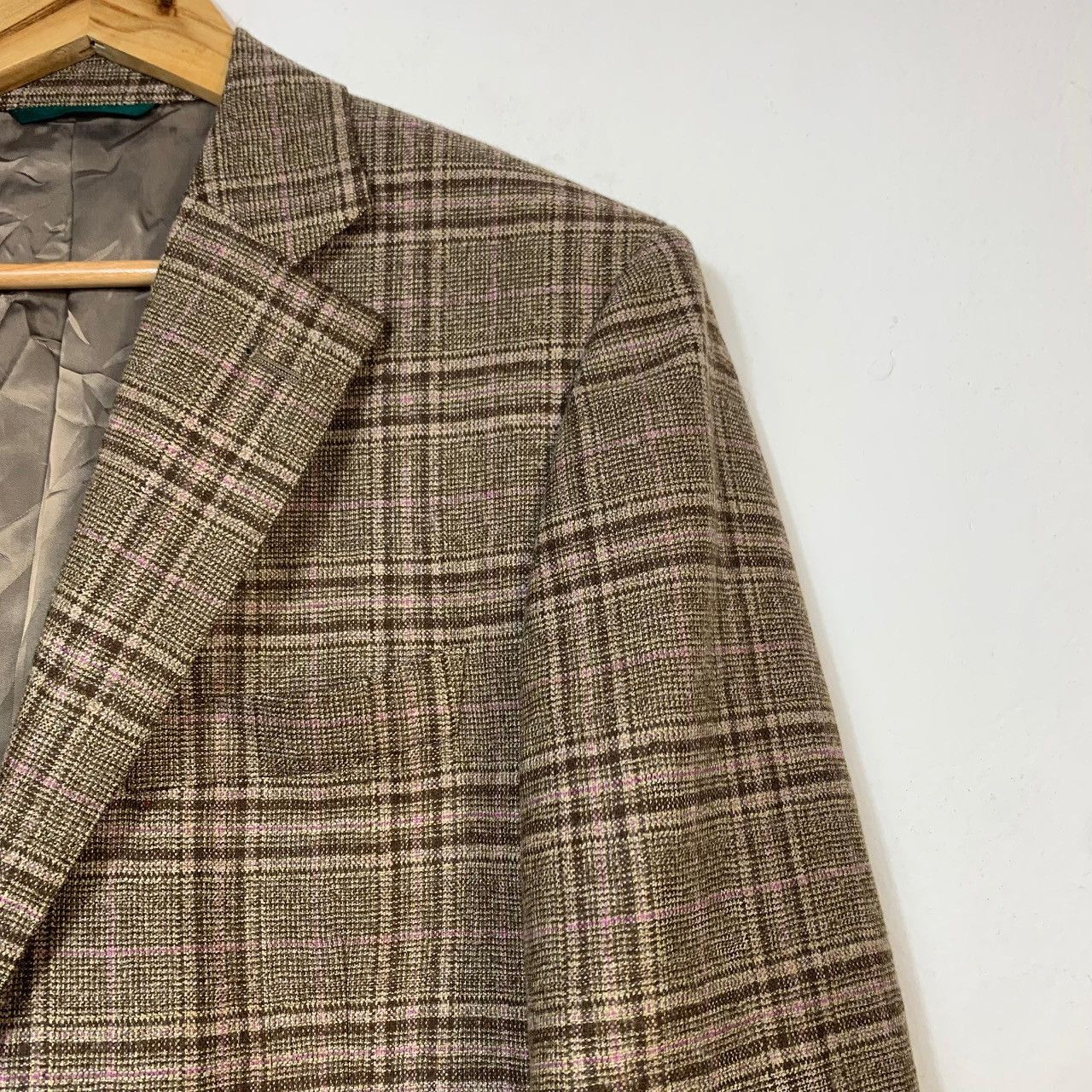 Loro Piana Hickey Freeman x Loro Piana Zelander Dream Wool Plaid Blazer Size 38R - 6 Thumbnail