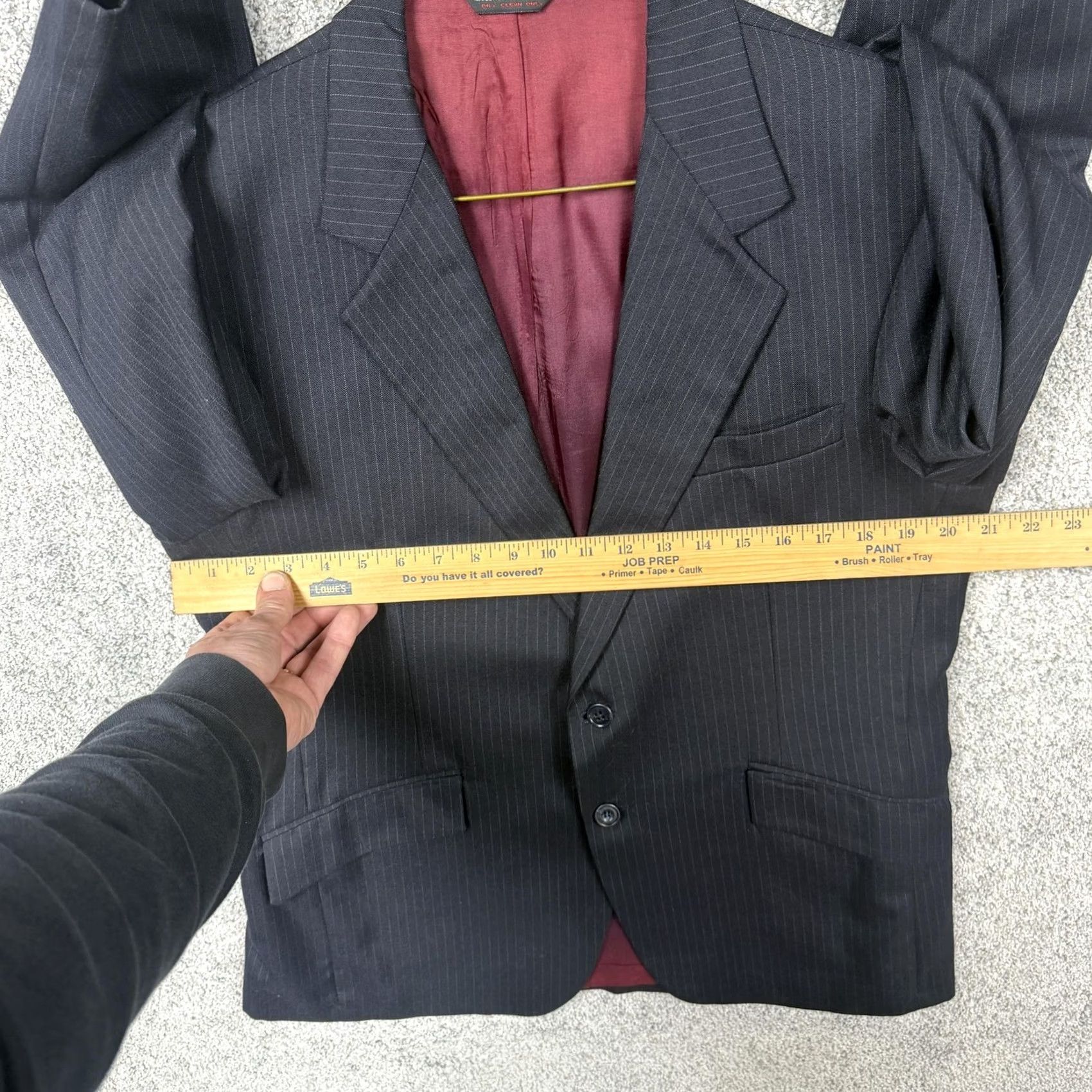 Vintage VINTAGE Sergio Valente Suit 2 Piece Black Pinstripe Blazer Vest Mens N/A Size 42R - 5 Thumbnail
