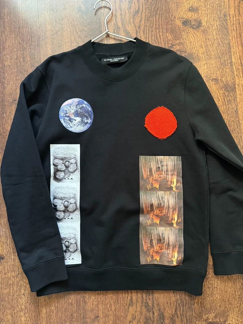 Raf Simons Raf Simons Earth Graphic Black Sweatshirt- DMC Size US M / EU 48-50 / 2 - 1 Thumbnail