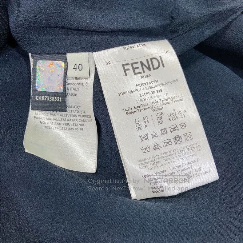 Fendi Fendi Double-breasted Black Skirt Size 24" / US 00 / IT 34 - 7 Thumbnail