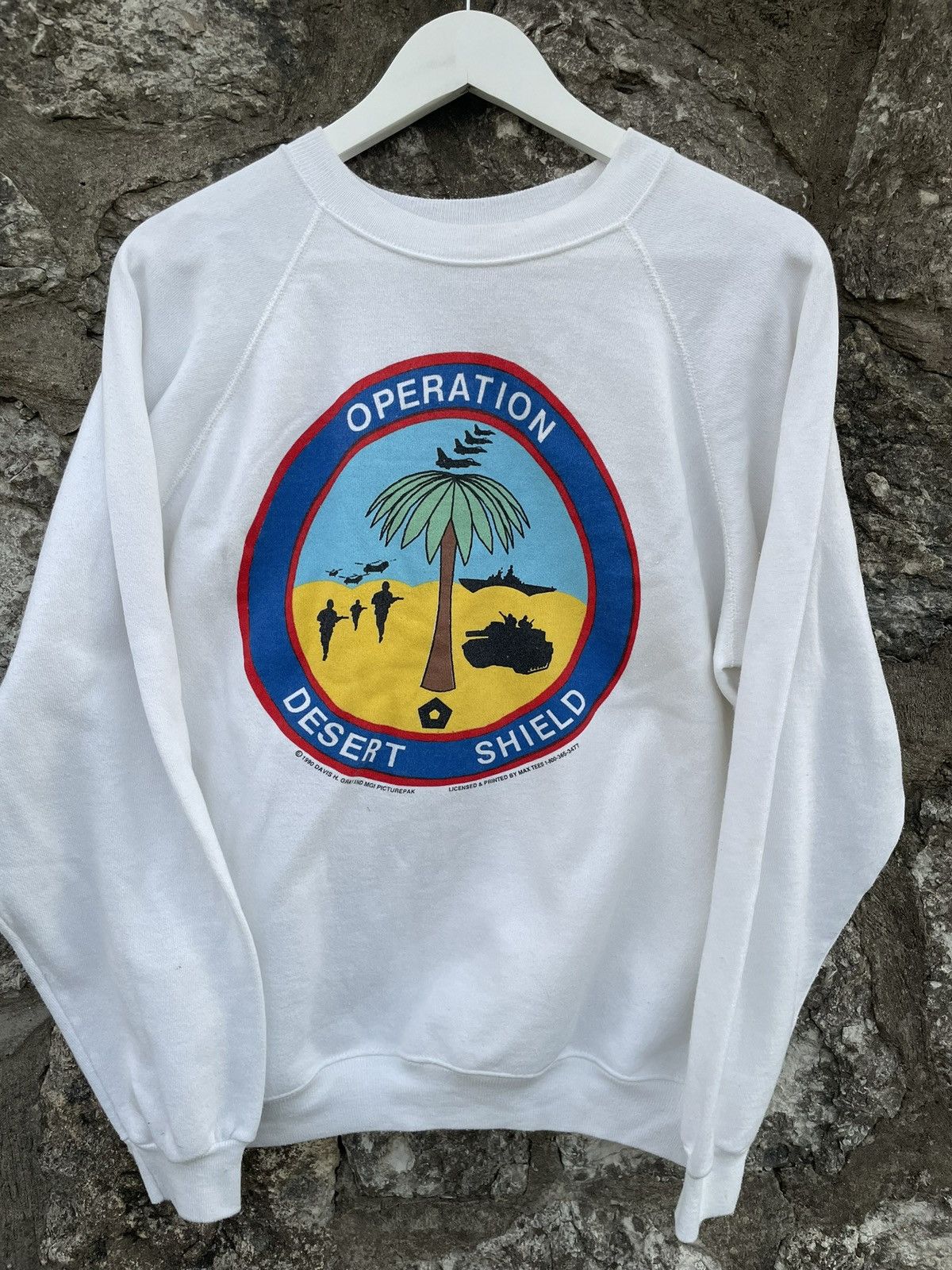 Vintage Vintage 1990 Operation Desert Shield Sweatshirt Size US XL / EU 56 / 4 - 1 Thumbnail