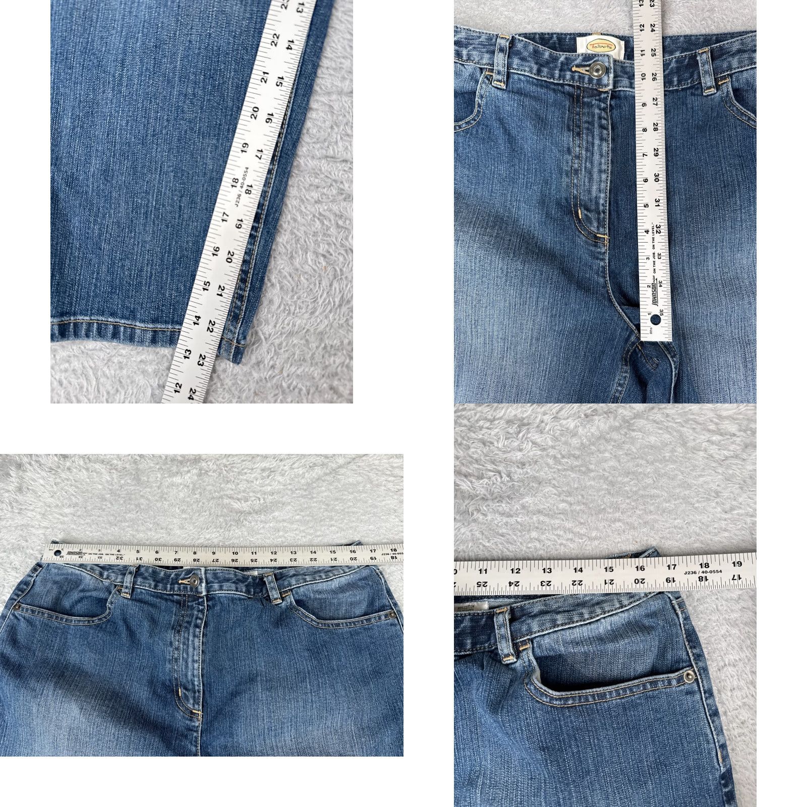 Talbots VINTAGE Talbots Jeans Women 16 Capri Denim Medium Wash 34x23 High Rise Cotton Blend Spring Summer Women Size 38" / US 16 / IT 52 - 8 Thumbnail
