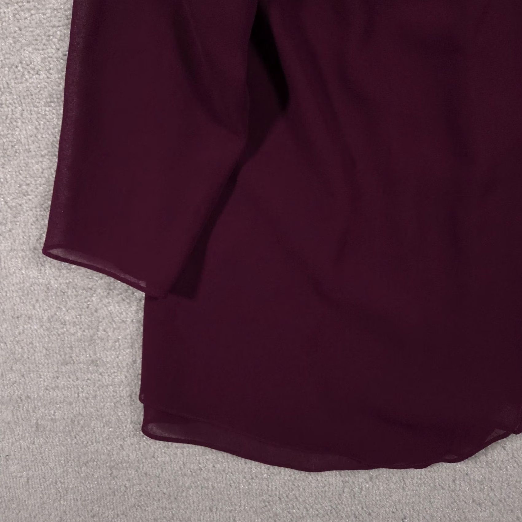 Vintage VINTAGE Julian Wilder Shirt Womens 22 Purple Beaded Collar Long Sleeve Button Up Elegant Blouse - Ladies Formal Party Cocktail Shirt Size 3XL / US 20-22 - 6 Thumbnail
