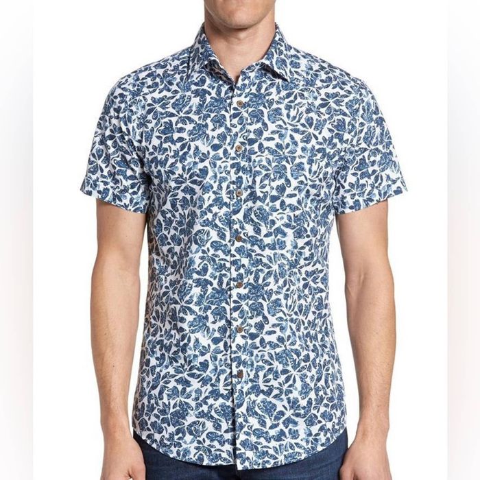 Rodd & Gunn Rodd & Gunn Button Down Short Sleeve Shirt Camwell Blue ...